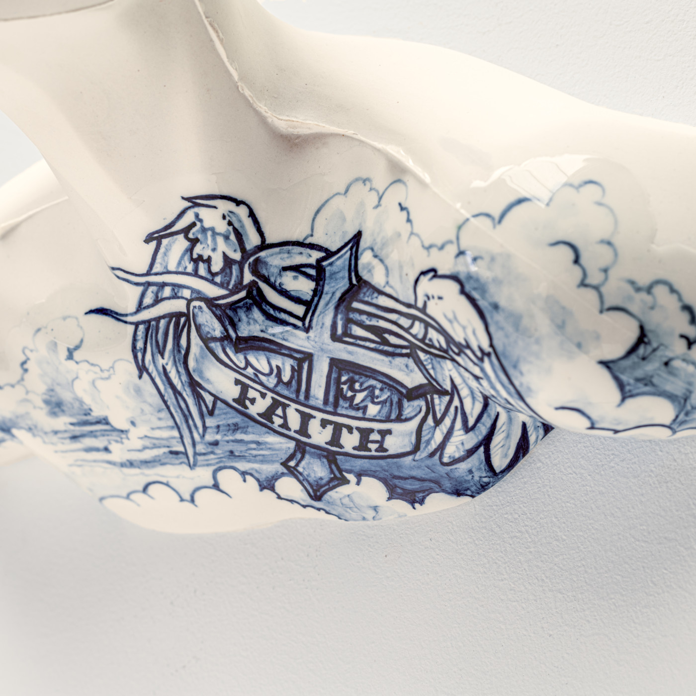 16th. cast raw white blued tattooed detail