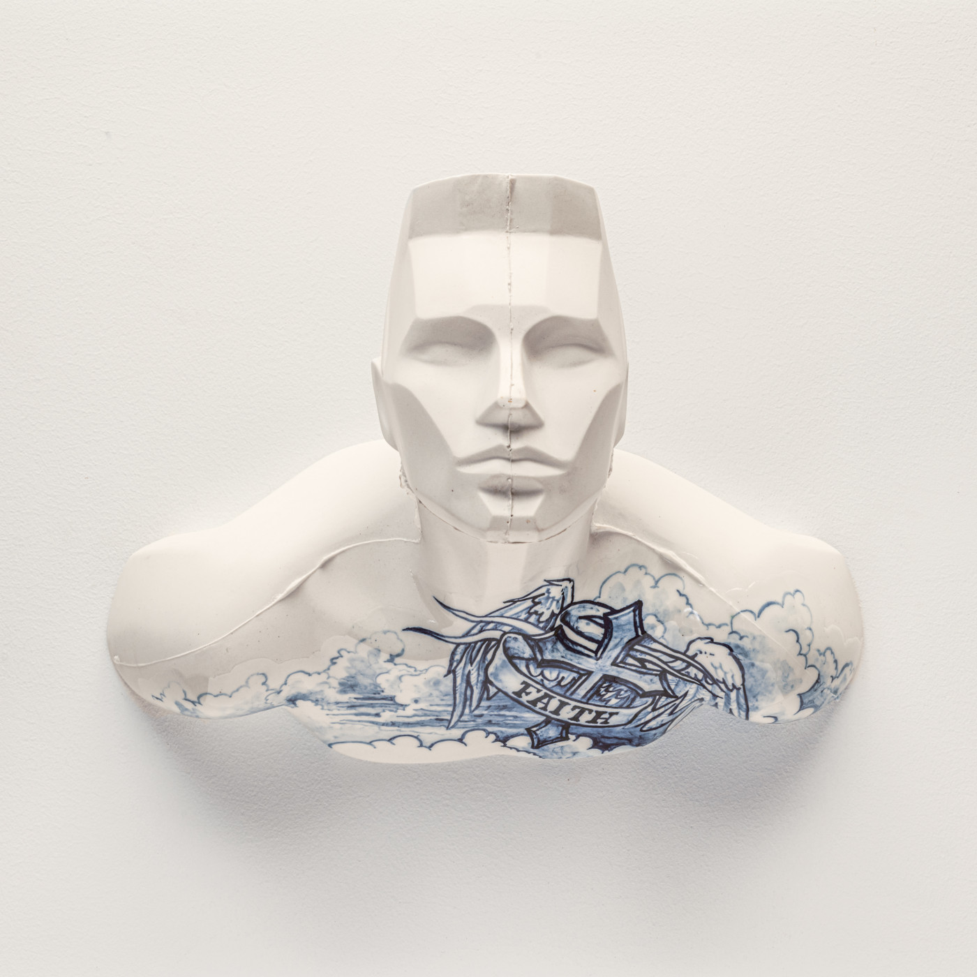 16th. cast raw white blued tattooed
