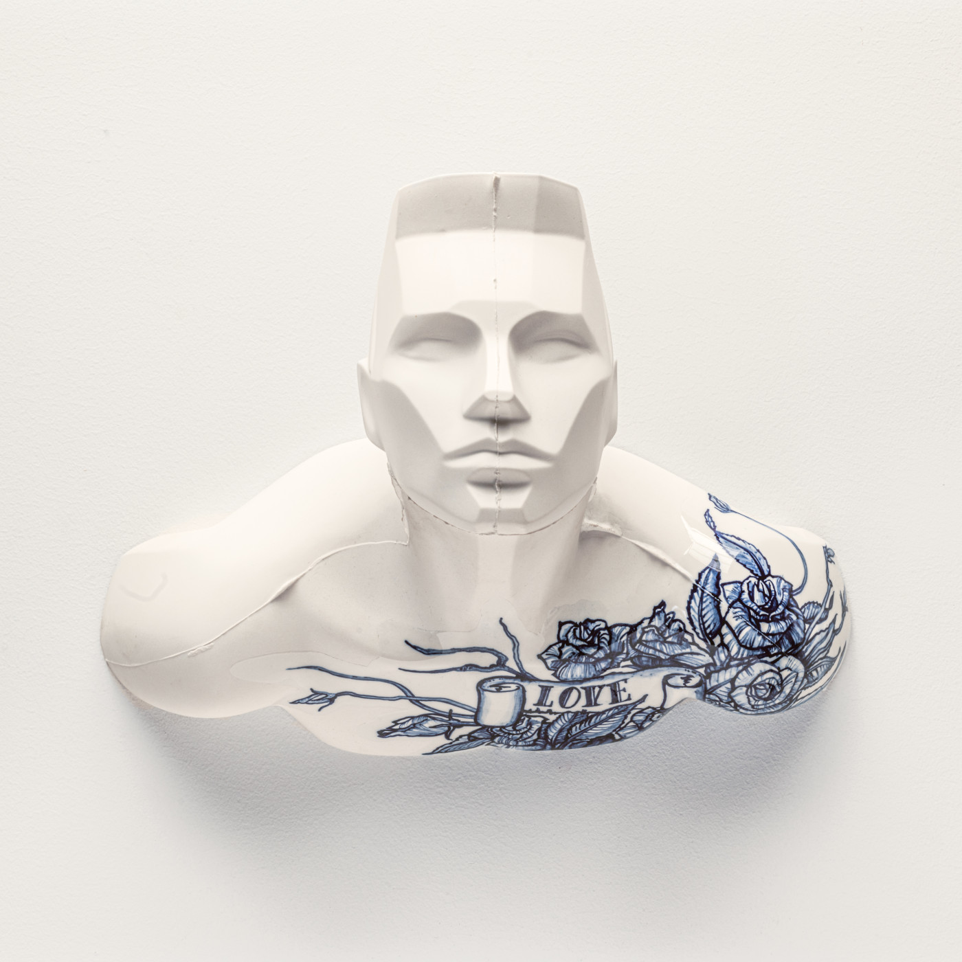 5th. cast raw white blued tattooed