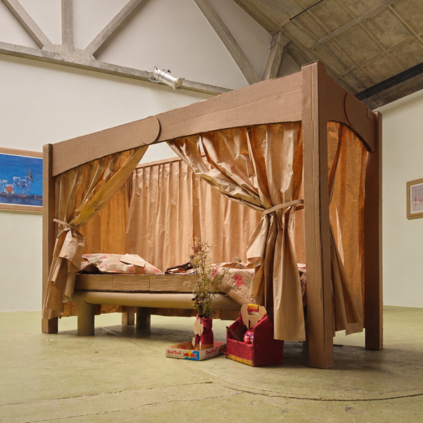 Papier chinese dame bed