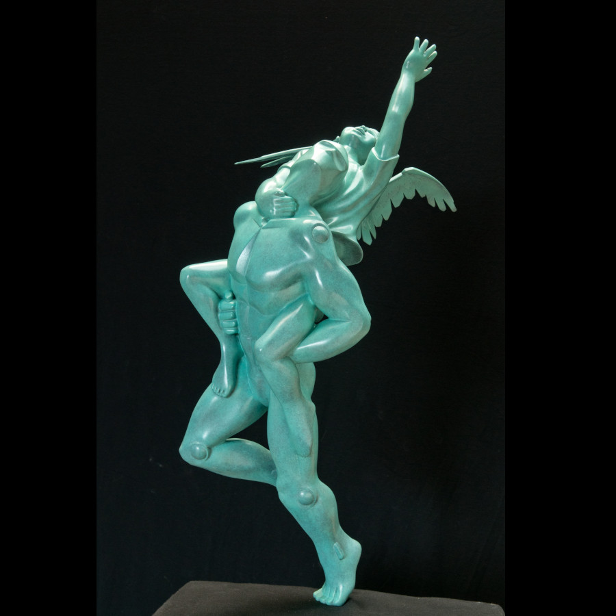 Sculpturen ik geef je vleugels groen1